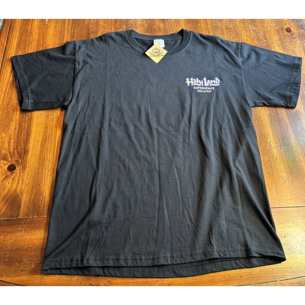 The Holy Land Experience Shirt L Black Orlando Florida Closed Amusement Park TBN